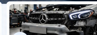 Illustration de remplacement et d'ajustement de pièces de carrosserie Mercedes